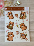 Tanuki Warm & Cozy Sticker Sheet (4)