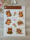 Tanuki Warm & Cozy Sticker Sheet