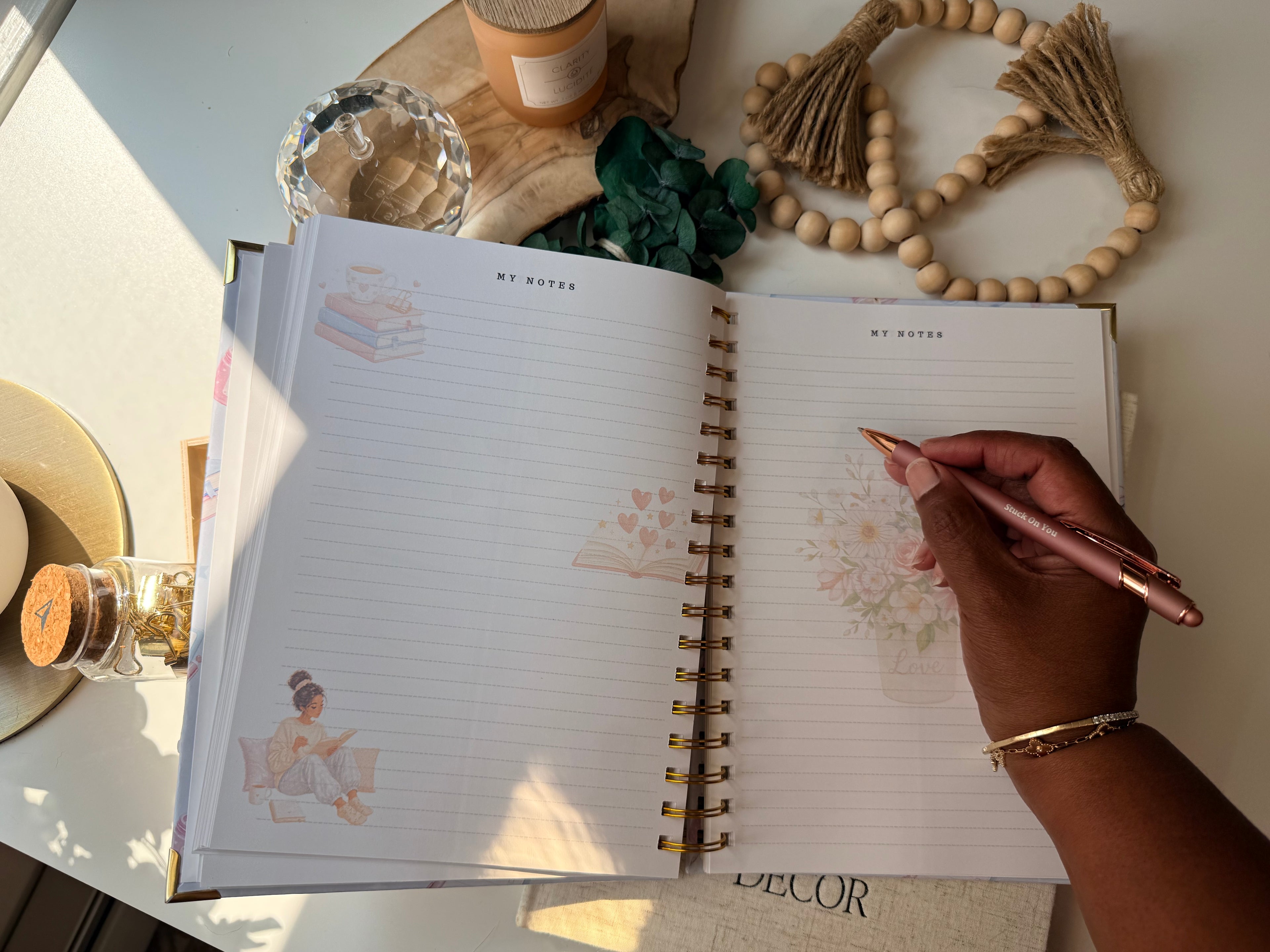 Planner Girl Days Journal Notebook - Blue with Notebook Images