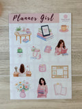 Planner Girl Days Sticker Sheet - Soft Pink
