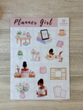 Planner Girl Days Sticker Sheet - Soft Pink 2