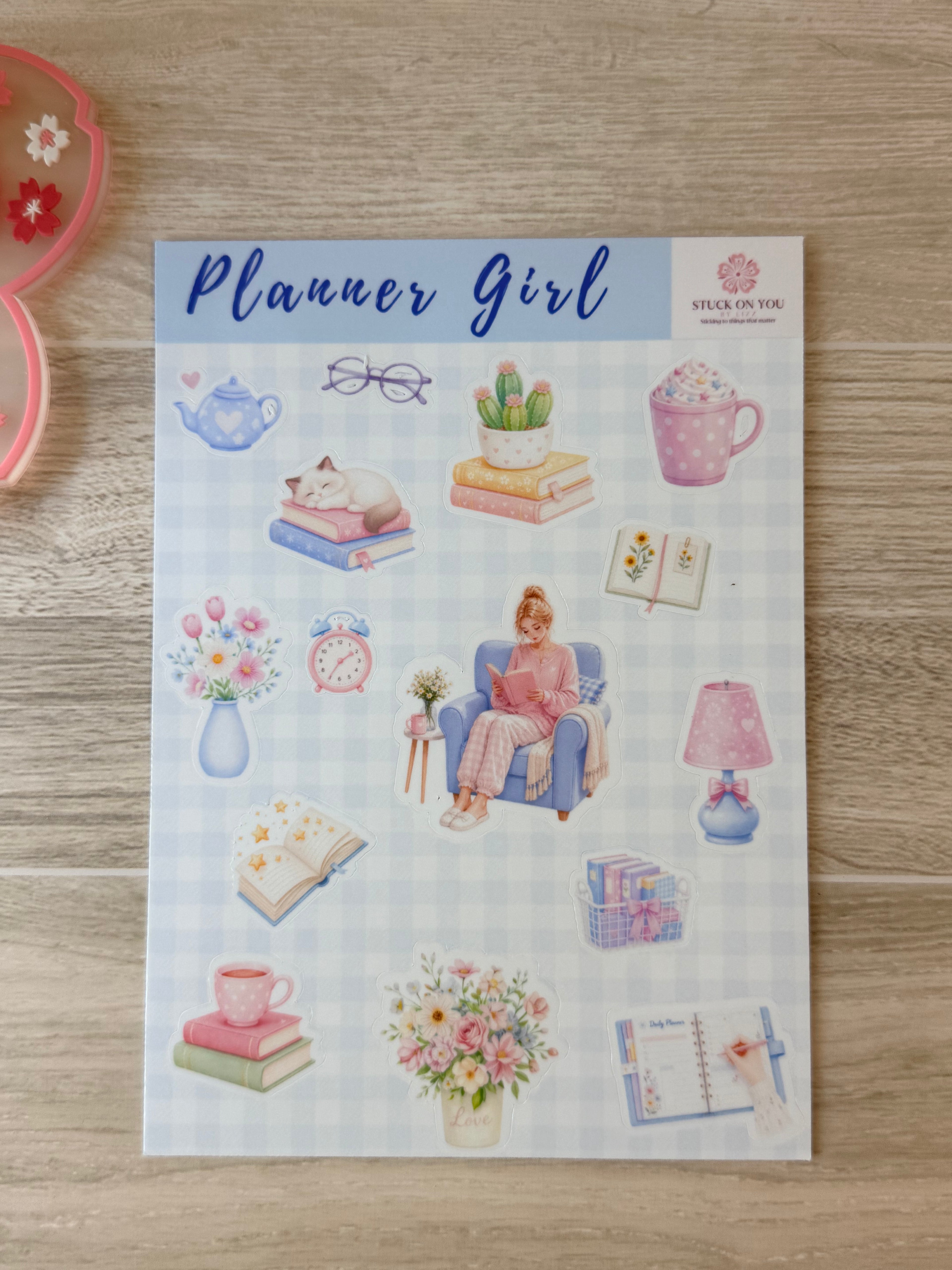 Planner Girl Days Sticker Sheet - Soft Blue