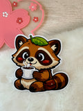 A Tanuki Situation Die-cut Sticker - Instead Coffe