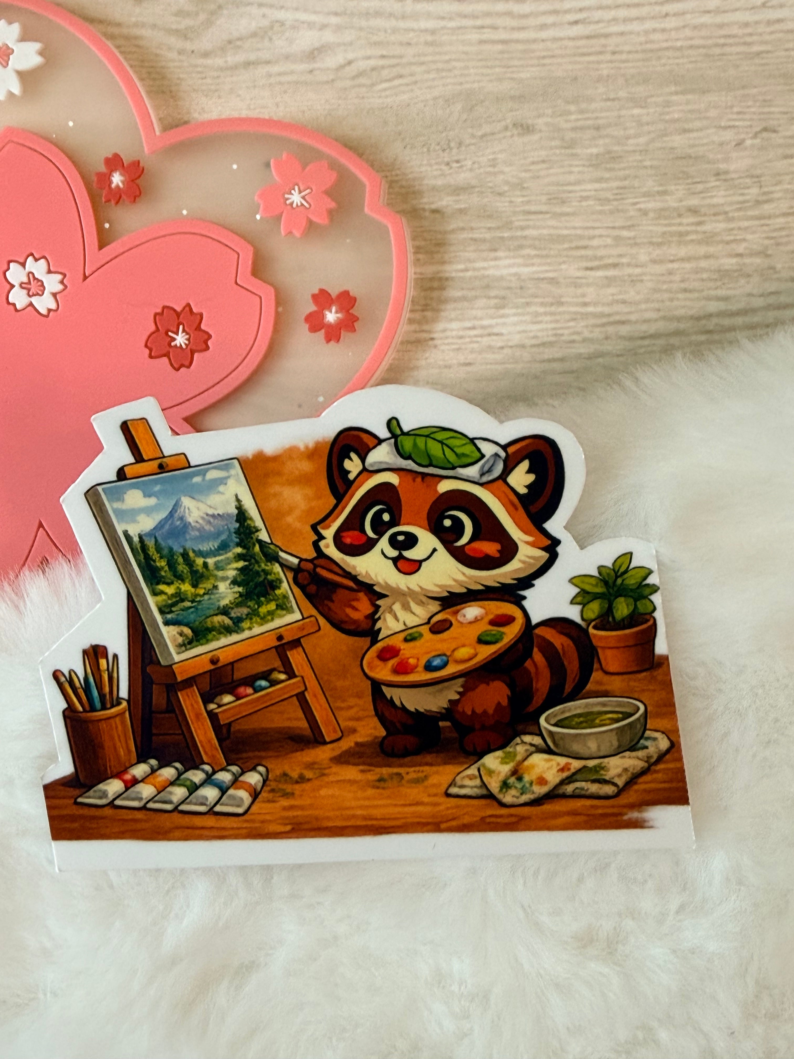 A Tanuki Situation Die-cut Sticker - The Artist