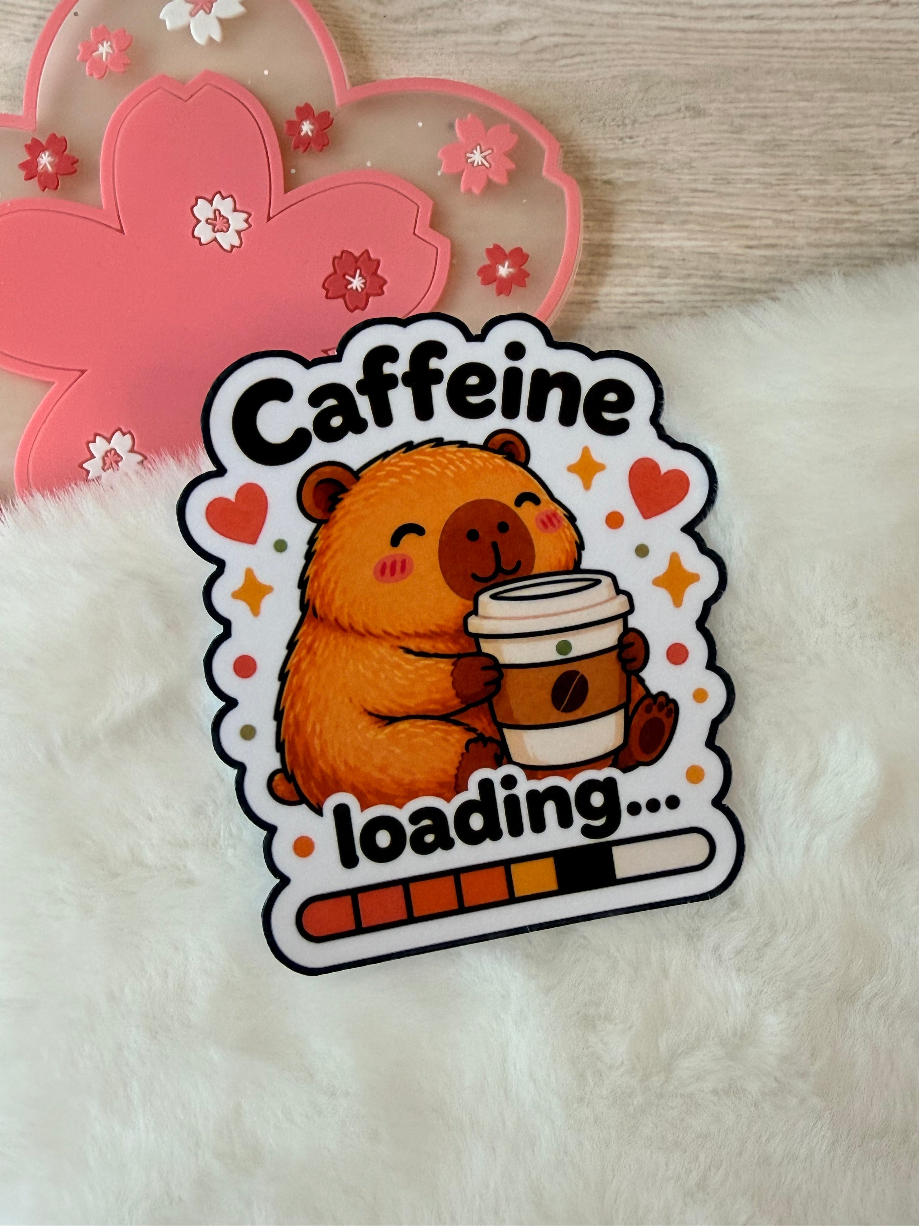 Capyville Die-cut Holographic Sticker - Caffeine