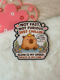 Capyville Die-cut Holographic Sticker - Just Chillin