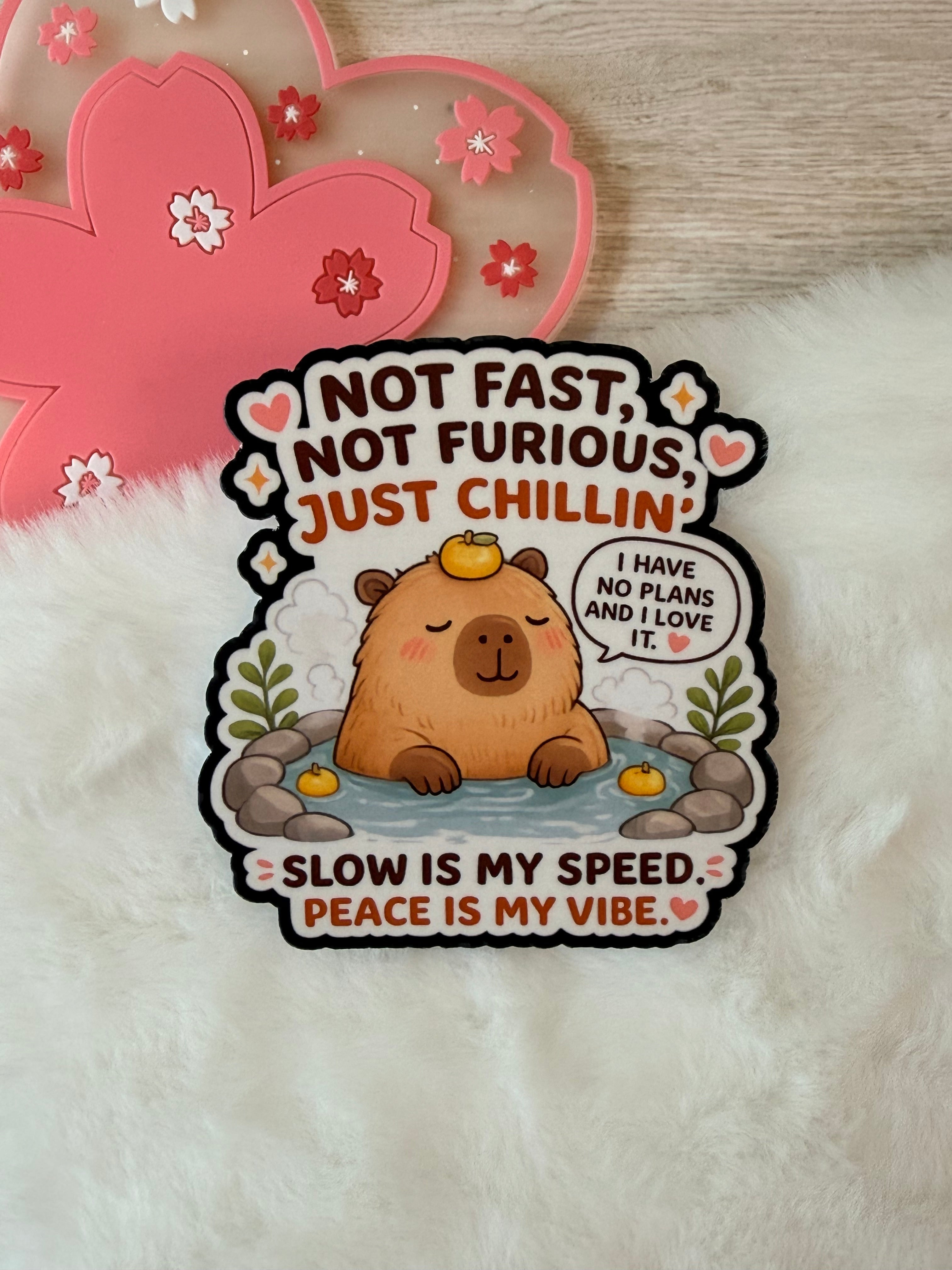 Capyville Die-cut Holographic Sticker - Just Chillin