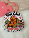 Capyville Die-cut Holographic Sticker - Self Care