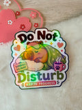Capyville Die-cut Holographic Sticker - Do Not Disturb