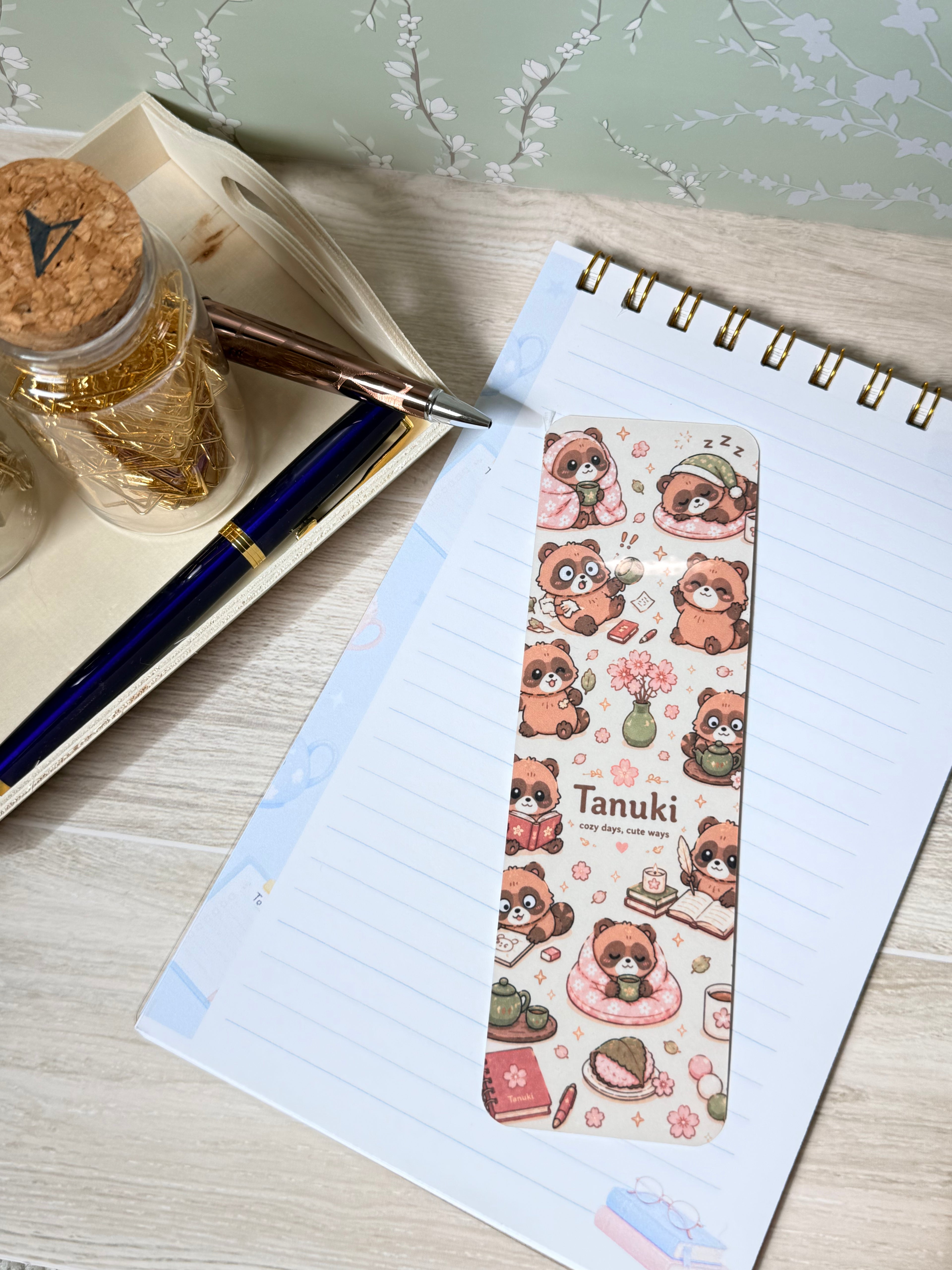 Tanuki Warm and Cozy Bookmark - Long